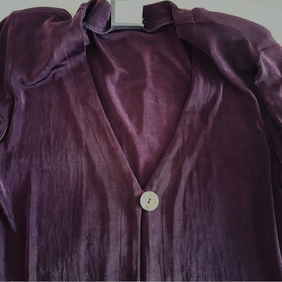 Vintage Rabbit Rabbit Rabbit Open Cardigan, 2P, Deep Purple, Y2K - Picture 7 of 12